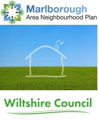 a sketch of a house sitting on a photo of a green field under a blue sky. There are two logos attached for the neighbourhood and local plans